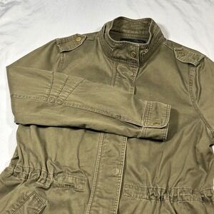 FOREVER 21‎ PLUS Olive Green Utility Field Jacket Drawstring Waist Pockets 2X